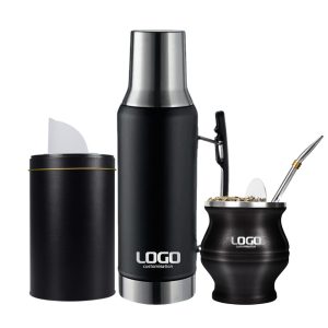 Set matero personalizado – Incluye termo, mate, bombilla y envase para yerba mate